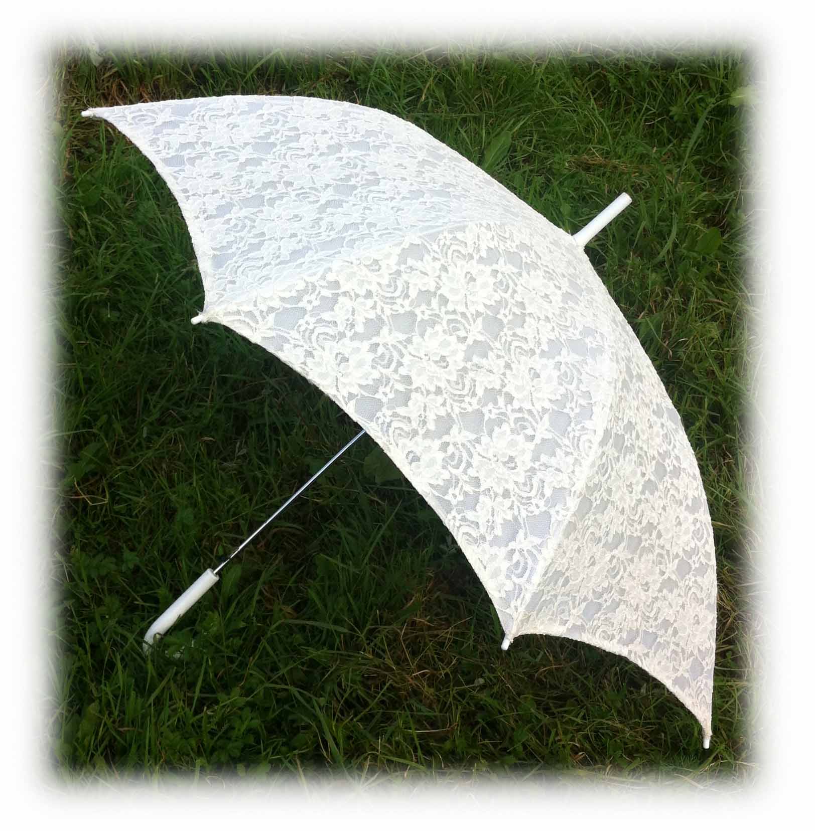 Айвори кружевной свадебный зонт, модель Анжелика