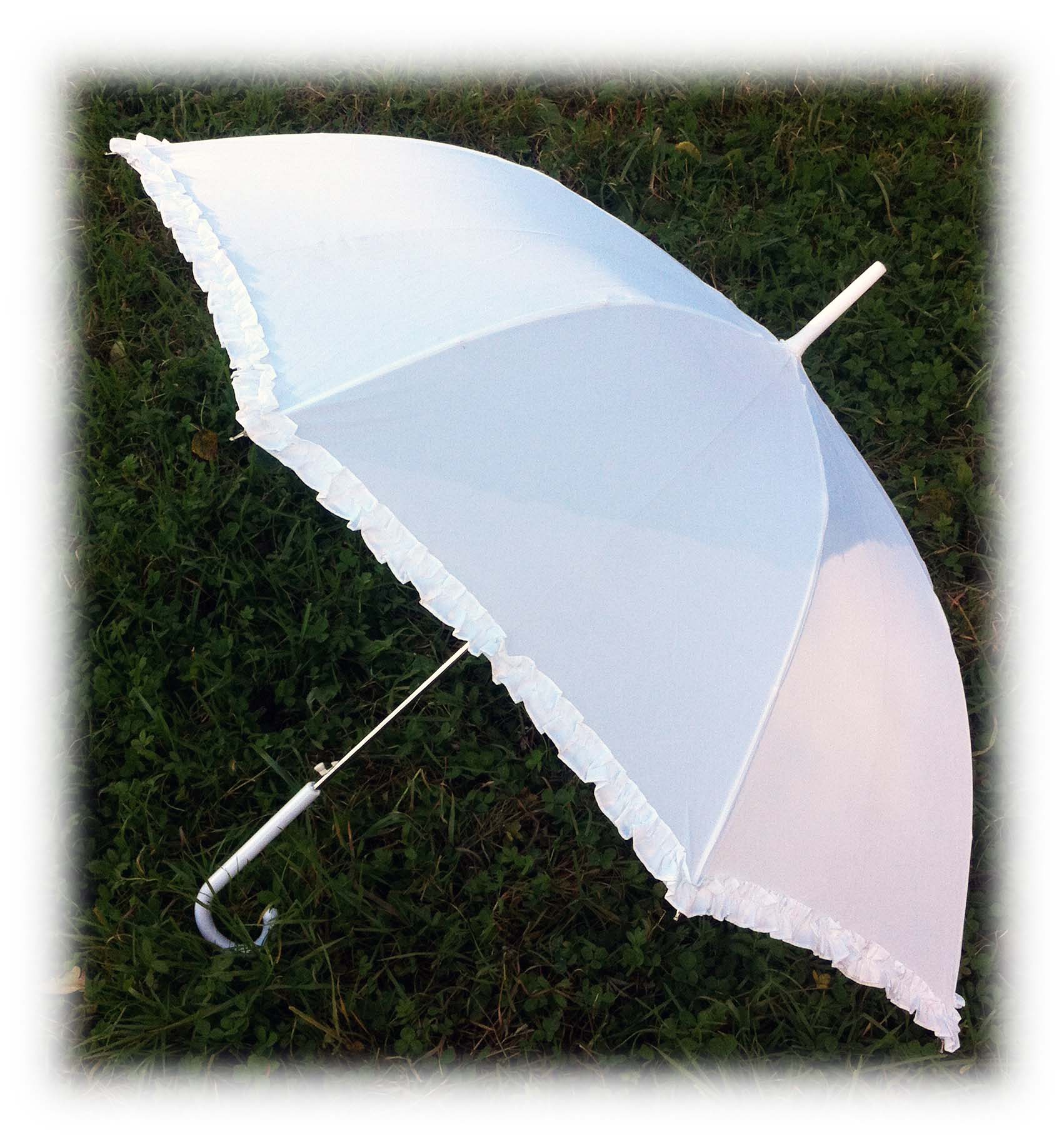 Белый свадебный зонт, модель Люция
