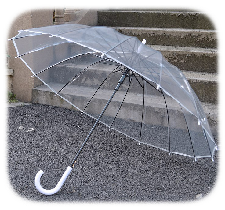 Большой прозрачный зонт